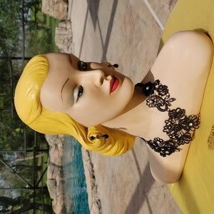 Stunning 3 pc Victorian Gothic Necklace and earrings set